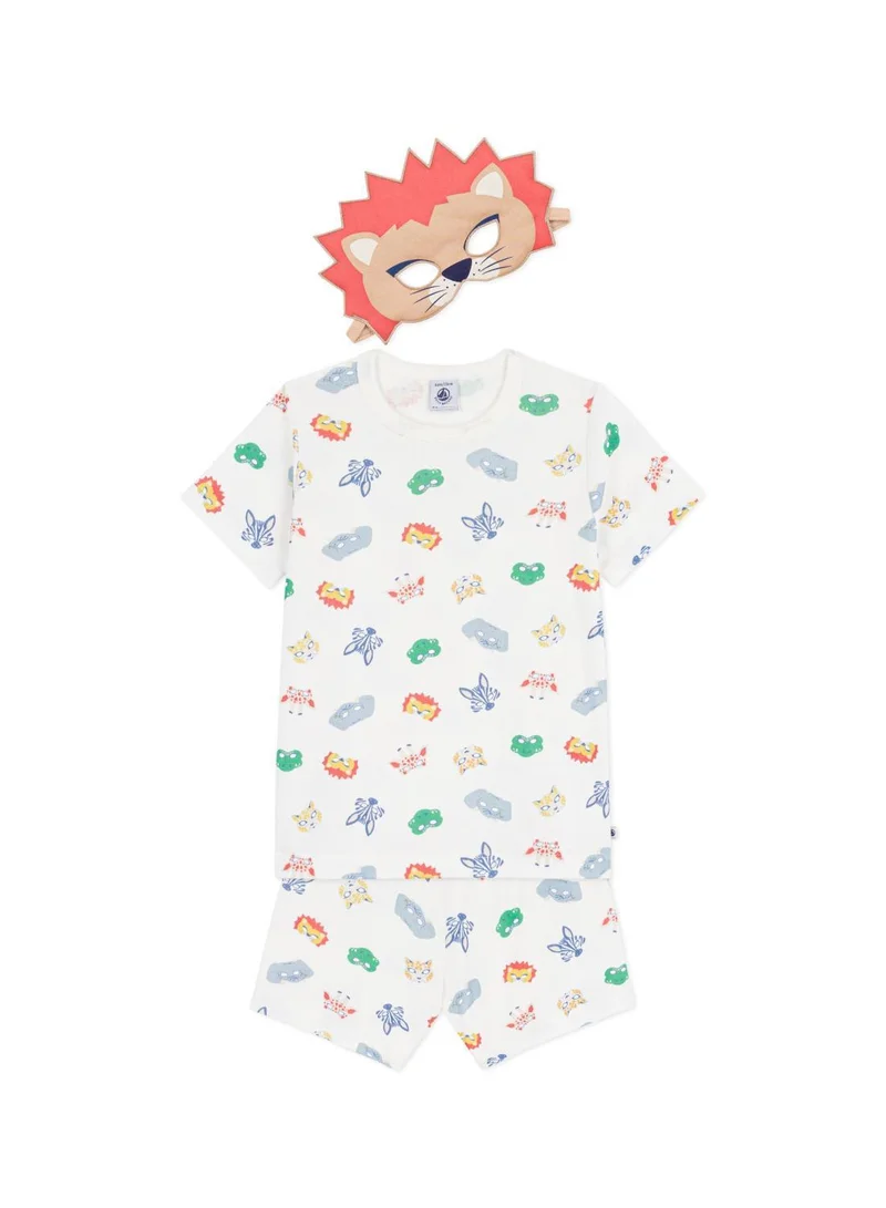 بيتي باتو Children's short mask print cotton fancy dress pyjamas